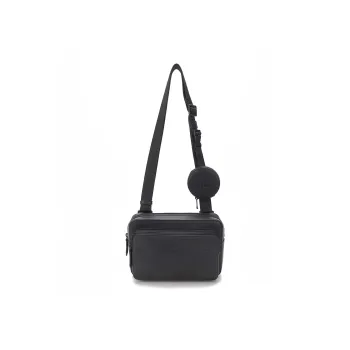 CANUDILO Top Grain Cow Leather Shoulder Bag Men's Black