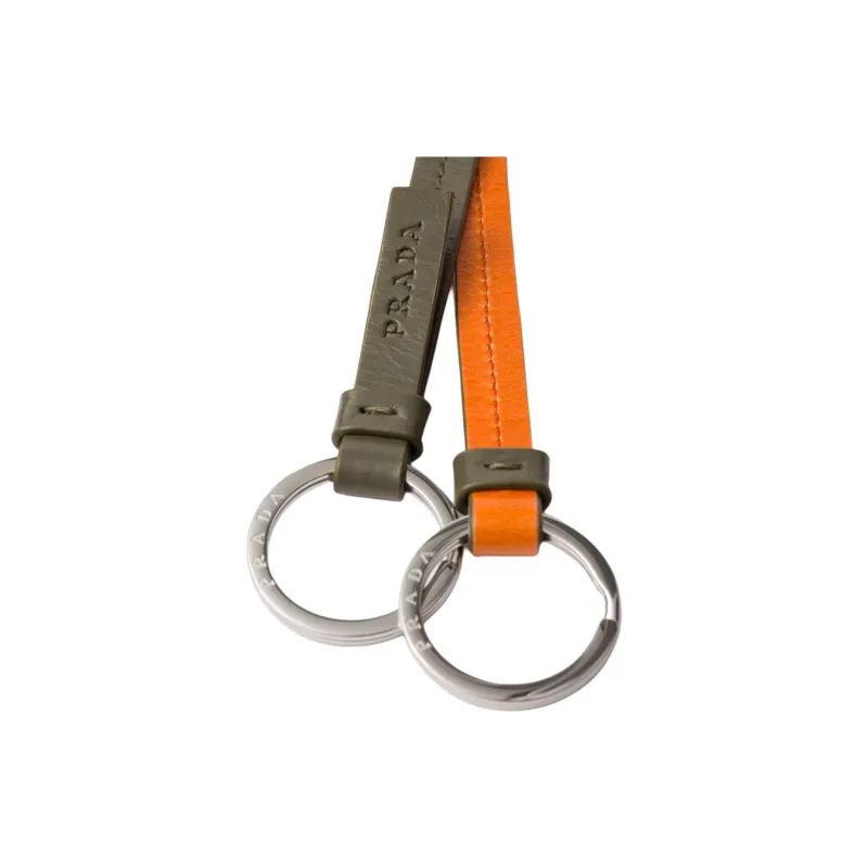 PRADA Calfskin Bag Charm Bag Merch Unisex Orange-1