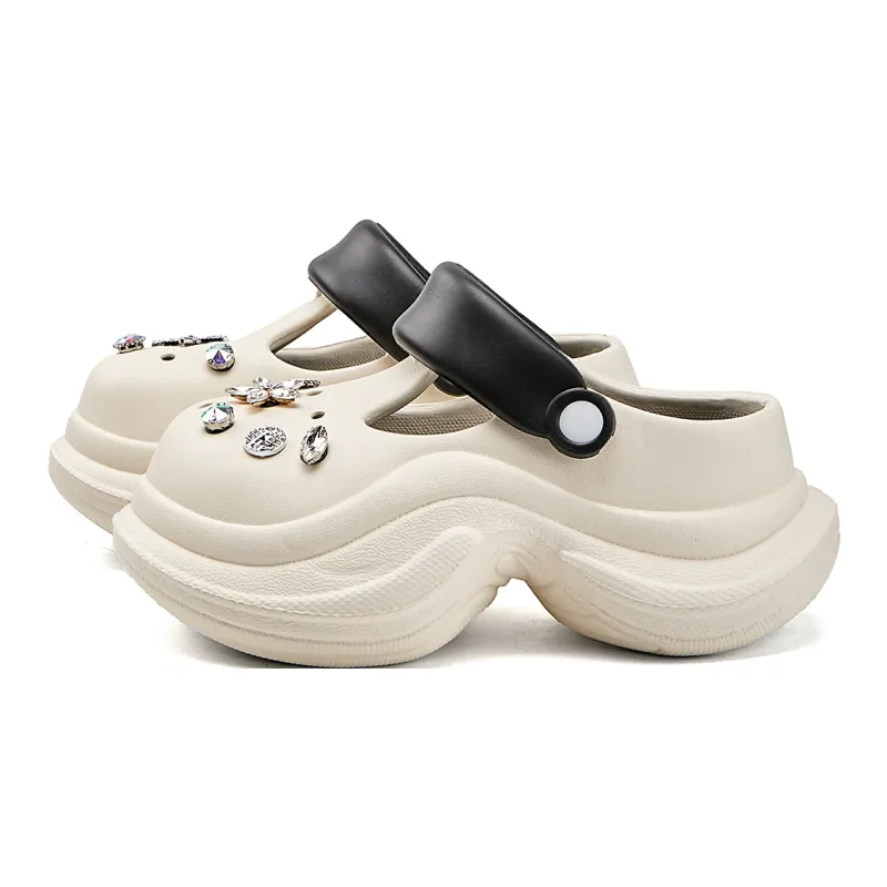 La Chapelle Closed Toe Mesh Slippers-16