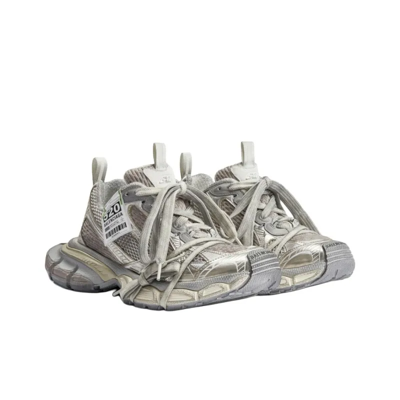 Balenciaga 3XL Low Top Chunky Sneakers Men's Silver-2
