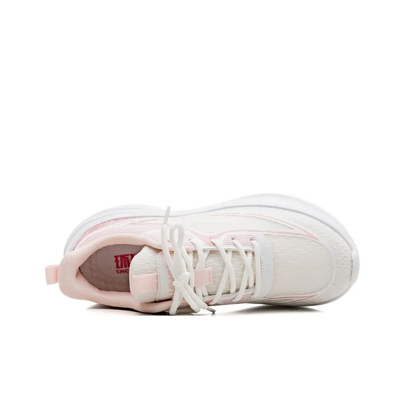 HUANQIU Slip Resistant And Breathable Coverage Low Top Casual Running Shoes Women's White Pink-2