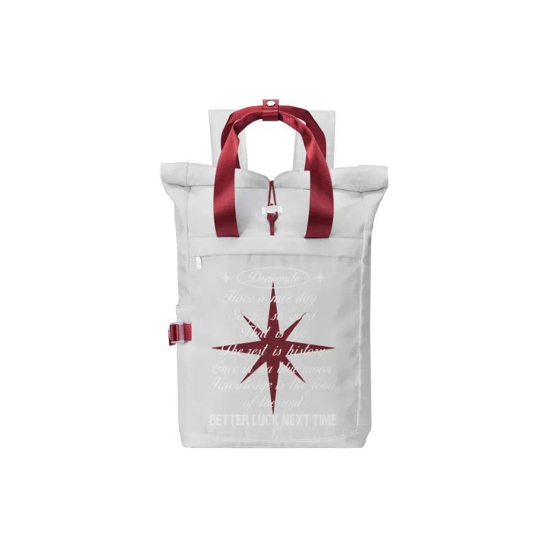 DRACONITE Polyester Backpack Regular Unisex Gray Red Contrast-5