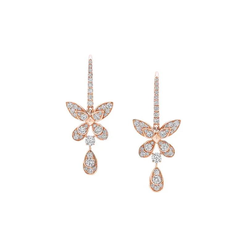 Graff 18K Gold Stud Earrings Women's Pink-0