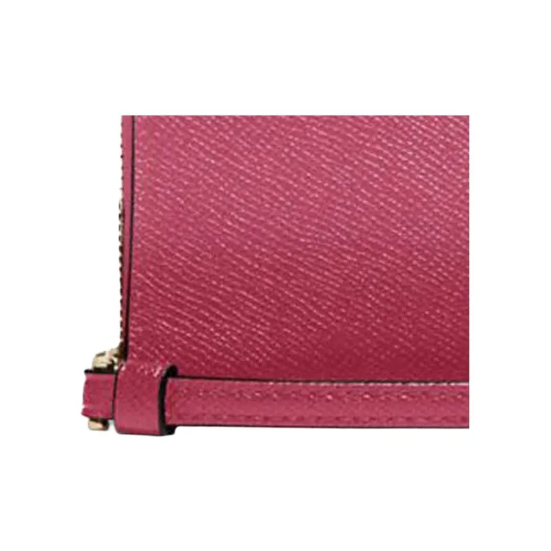 COACH Leather Wallet Trumpets Women's Rose Red-3