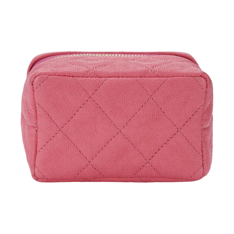 CHANEL Litchi Grain Calfskin Box Bag, Shoulder Bag, Crossbody Bag, Handbag Trumpets Women's Pink-3