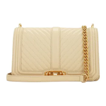 REBECCA MINKOFF Leather Crossbody Bag Women's Latte Coffee
