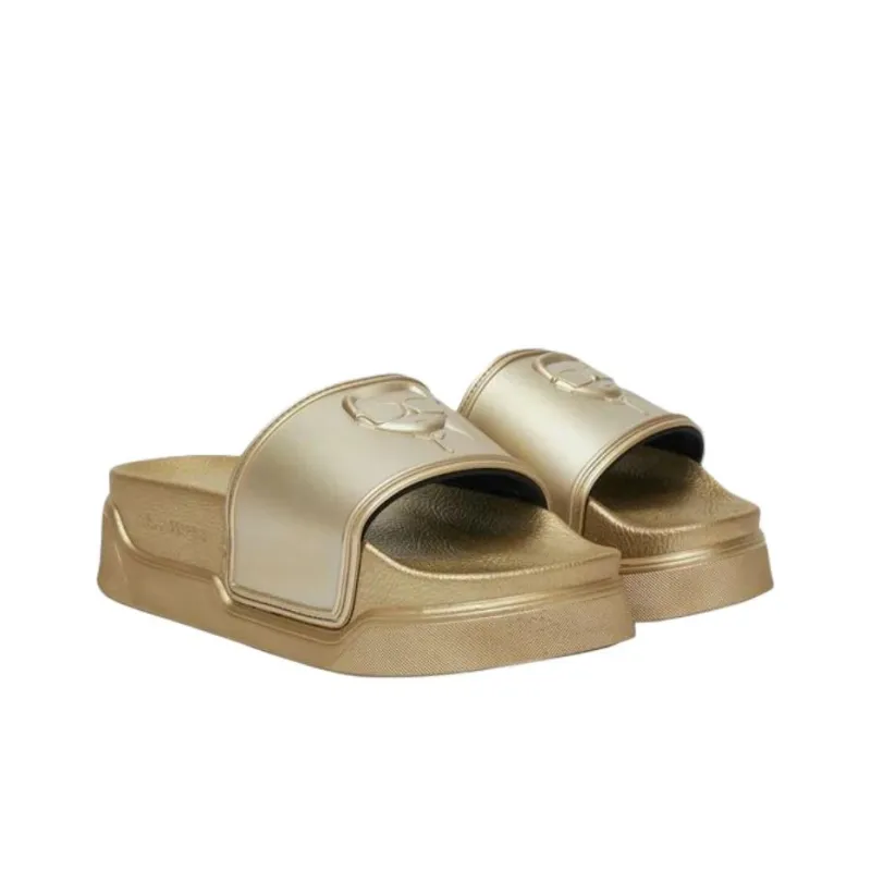 KARL LAGERFELD / Karl Lagerfeld Jeans Logo embossed Slides Women's-2