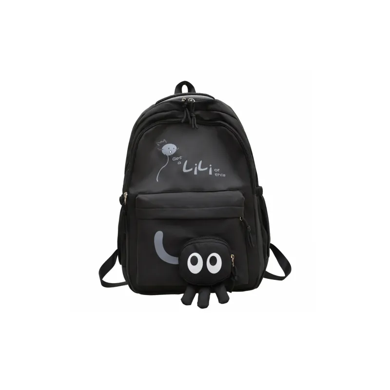Kewuku Nylon Fabric Backpack Regular Unisex Multicolor-5