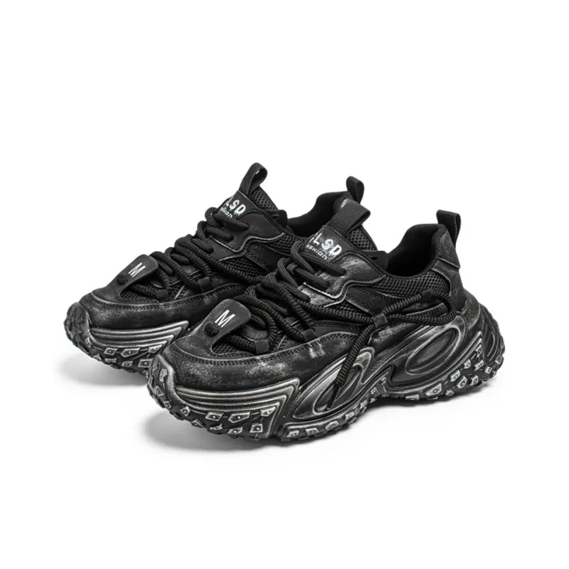 HACKBUTEER Low Top Chunky Sneakers Men's Box Included-3