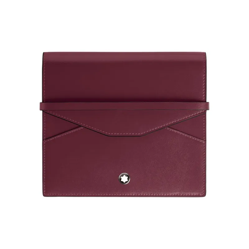 MONTBLANC Meisterstuck Full Grain Cow Leather Travel Storage Bag Unisex Bordeaux Red-0