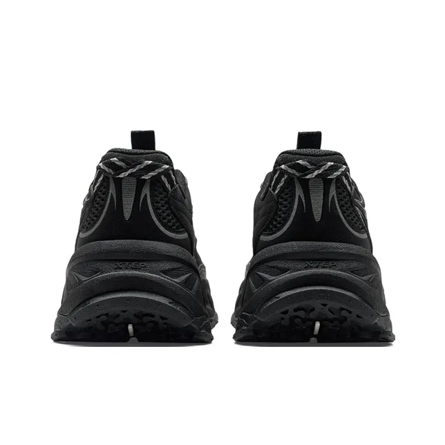 XTEP Abrasion Resistant Shock Absorbers Low Top Casual Shoes Men's Black-4