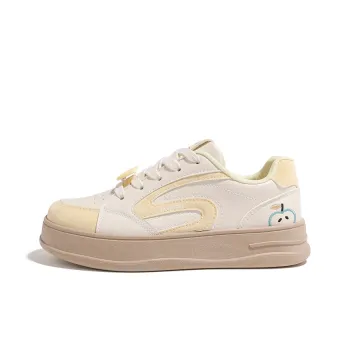 HUANQIU Cushioning, Abrasion Resistant, Height Increasing Low Top Skateboard Shoes Women's Yellow