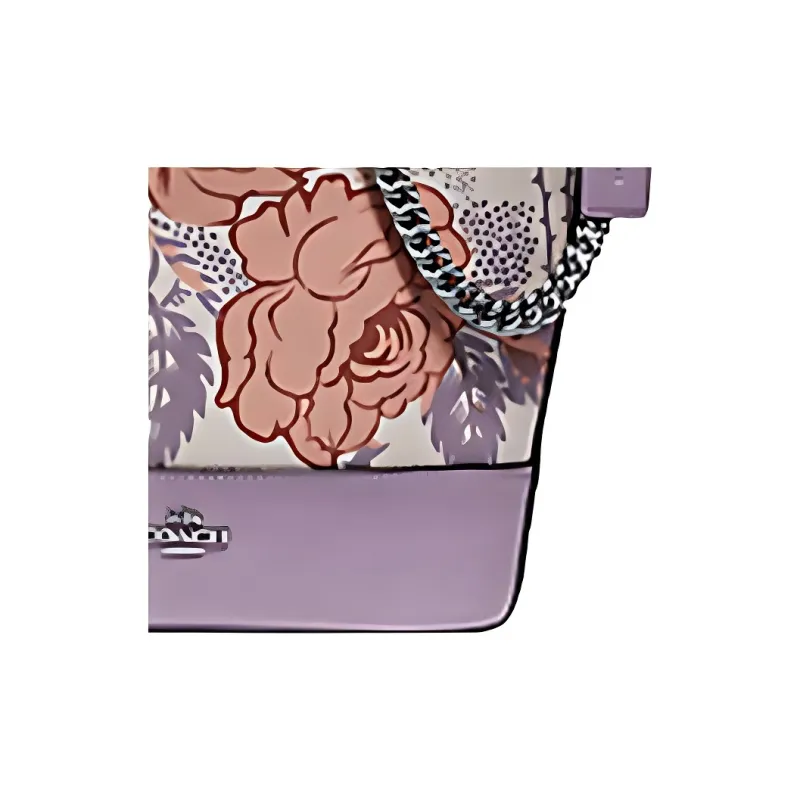 COACH Paxton Leather Hobo Bag Shoulder Bag Crossbody Bag Small Size Women's White & Purple-1