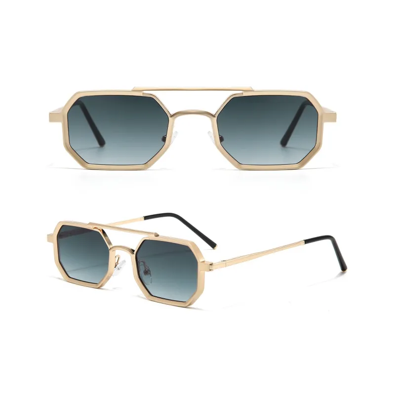 SOMAN Metal Irregular Shape Sunglasses Unisex-4