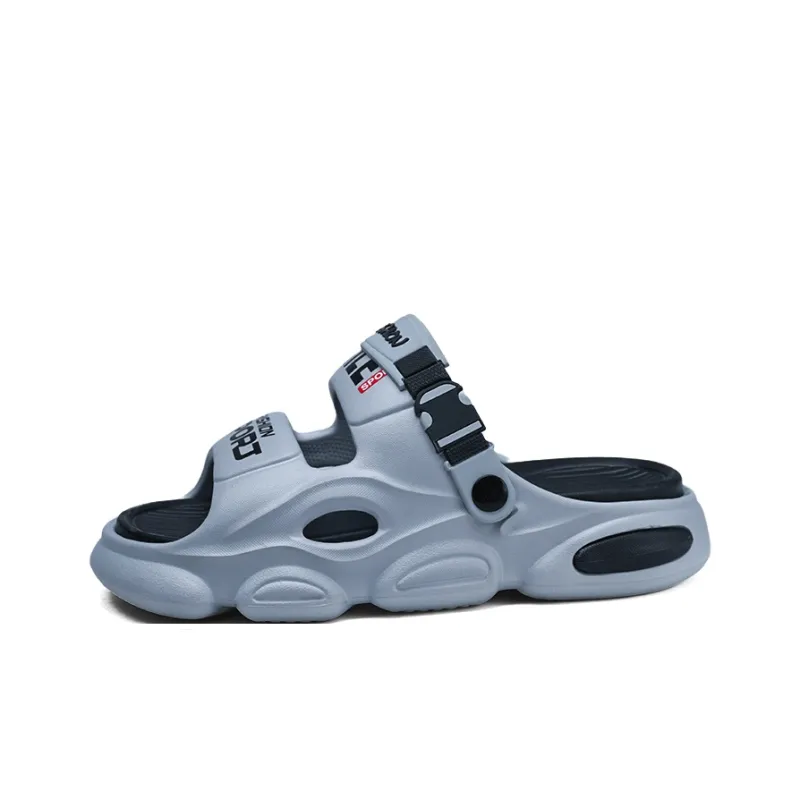 TFKY Beach Sandals Men Black Warrior/Volcanic Gray/Haze Blue-2