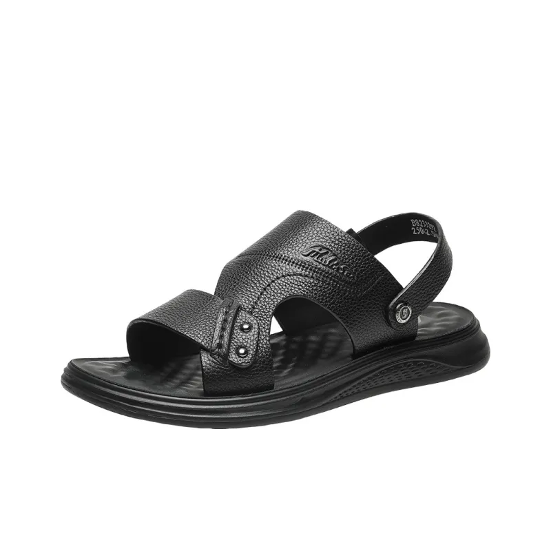 Mulinsen Beach Sandals Men Brown Black-5