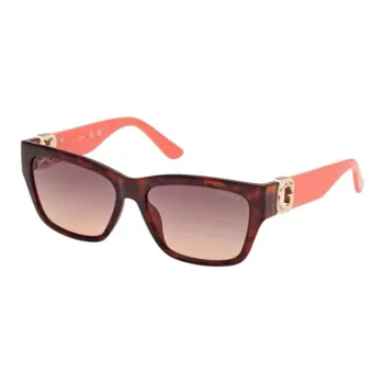 GUESS Injection Rectangular Sunglasses Women's Tortoiseshell