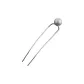 Silver pearl hairpin