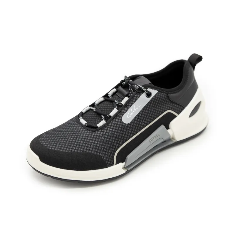 Satchi Slip Resistant, Abrasion Resistant, Breathable, Height Increasing Low Top Casual Shoes Men's Black-1