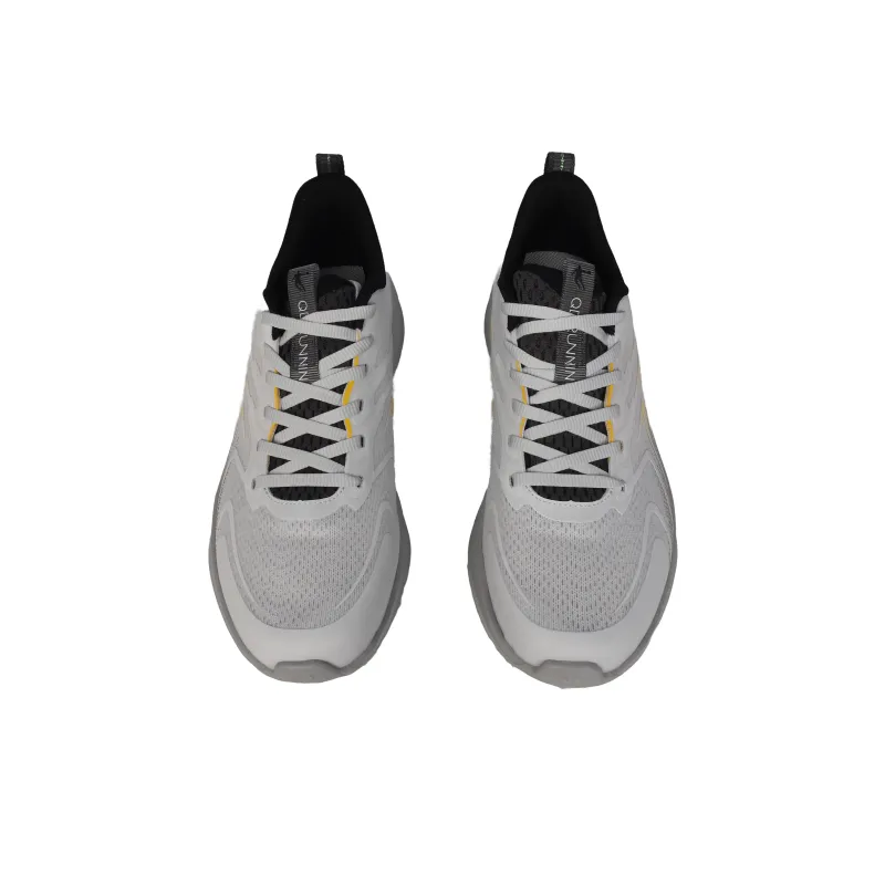 QIAODAN Speed Anti Slip Wear Resistant Low Top Casual Training City Commute Running Shoes Men's Silver Gray-4