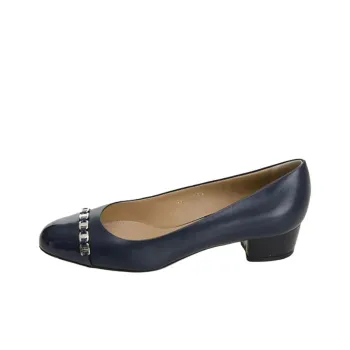 FERRAGAMO Chunky Heel High Heels Women's Dark Blue