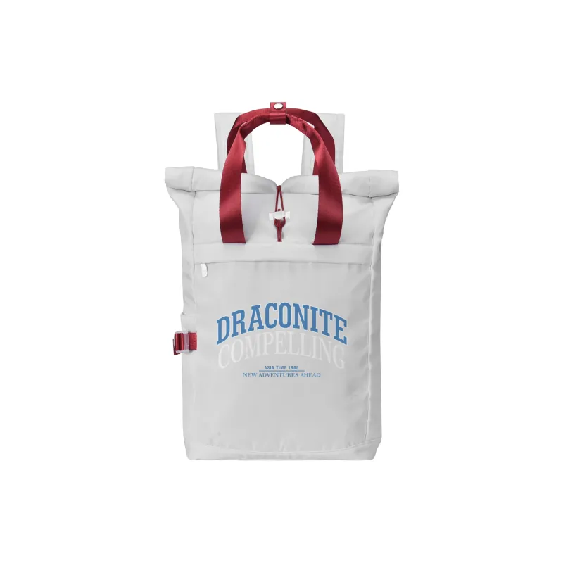 DRACONITE Polyester Backpack Unisex Gray Red Contrast-0