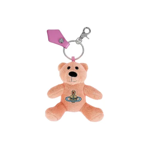 Vivienne Westwood Hardware Accessories, Leather Keychains Unisex Orange