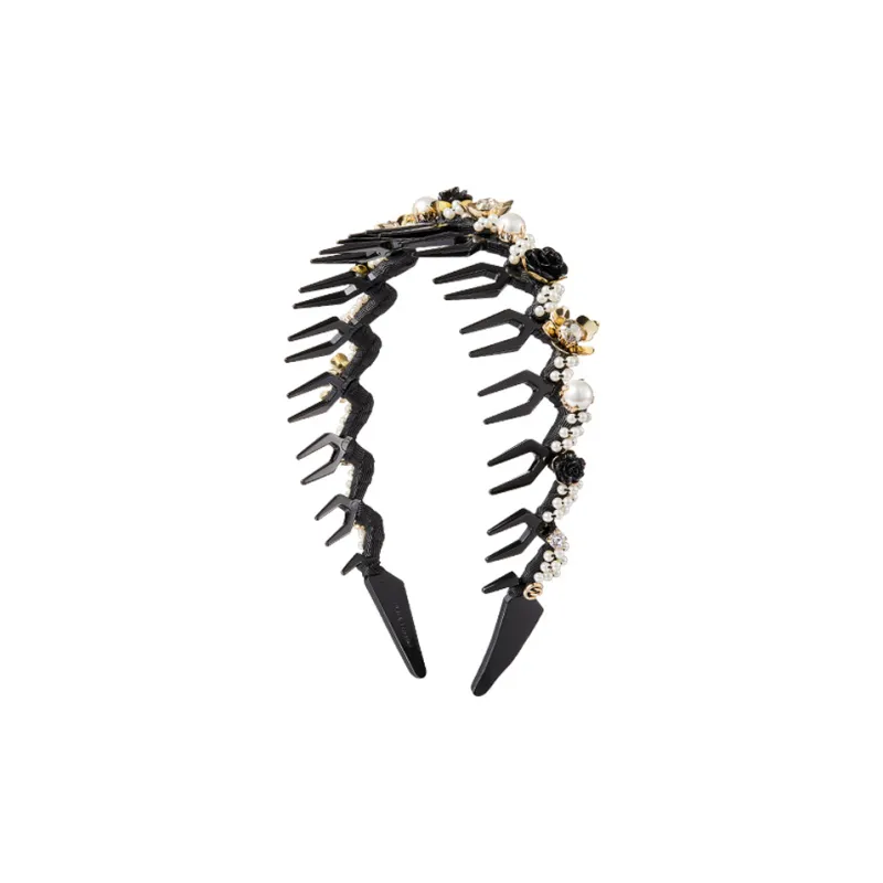 EVITA PERONI Alloy Headbands Women's Black-0