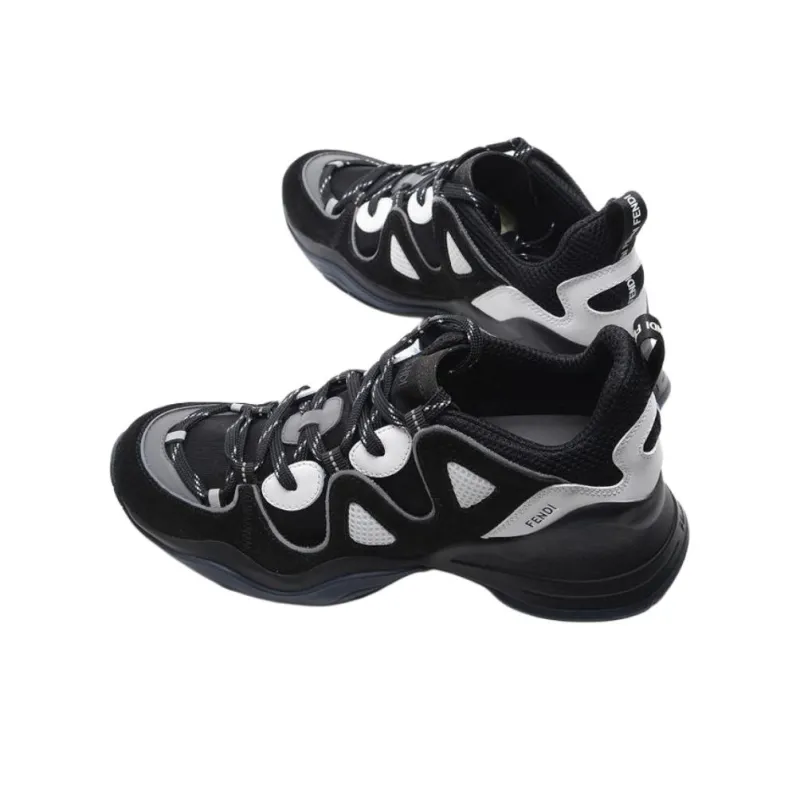 FENDI Low Top Casual Shoes Men's Black-4