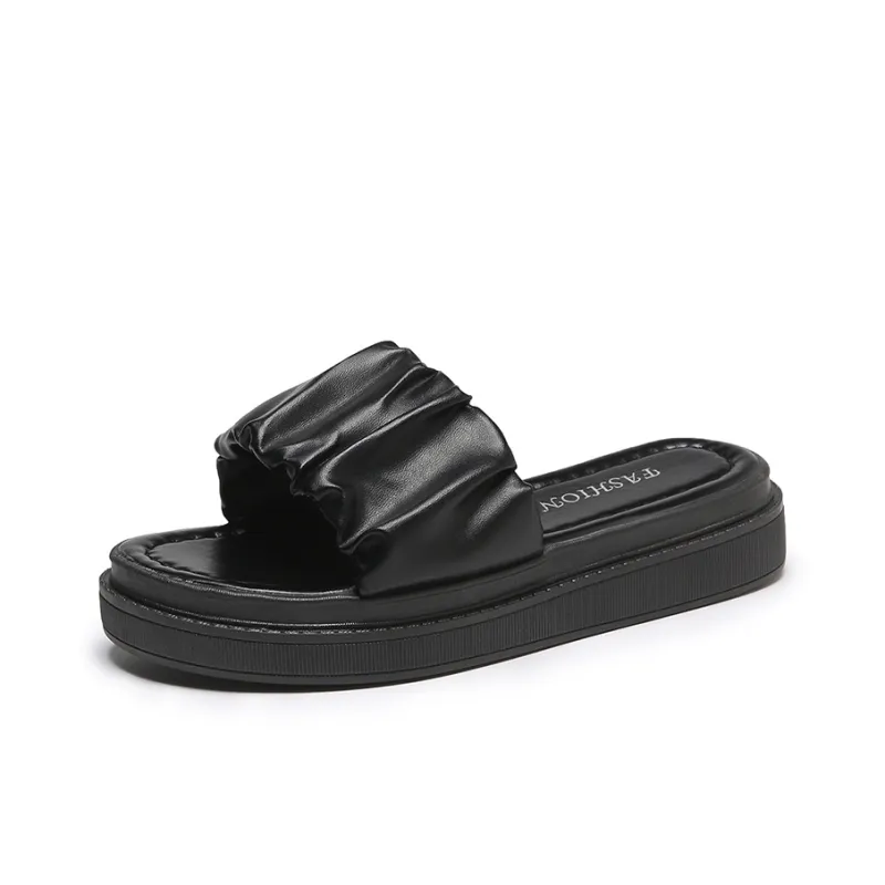 Puppytown Rubber Sole Slip Resistant Abrasion Resistant Slide Slippers Women's-0