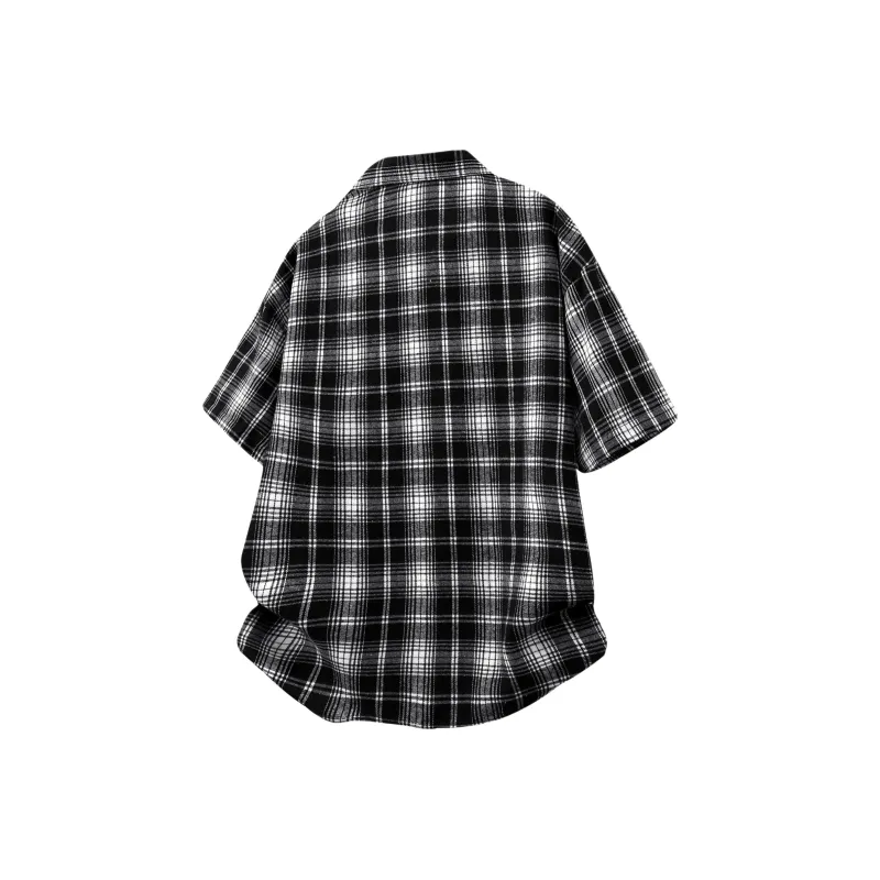 D&W Shirt Unisex Black Plaid Color-1