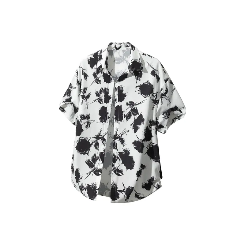 WKOOG Shirts Unisex Ink Flower Shadows-0
