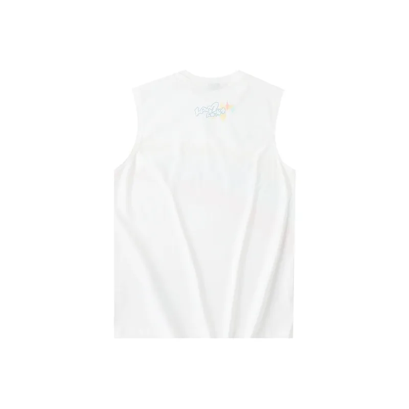 LAMLICKA Tank Tops Unisex White-1