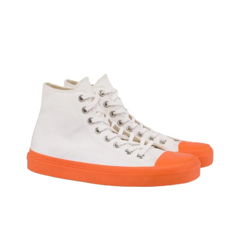 MOSCHINO High Top Canvas Shoes Men's White-2
