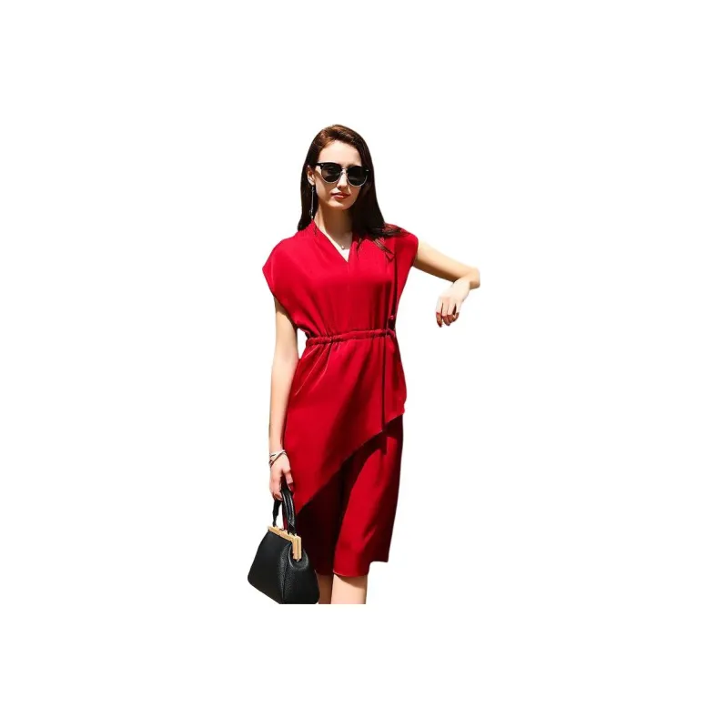 Yi Mengyuan Silk Short Sleeved Dress Women's-3