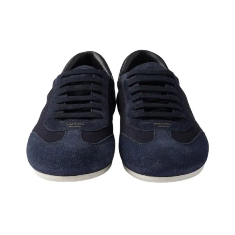 PRADA Low Top Skateboard Shoes Men's Blue-4