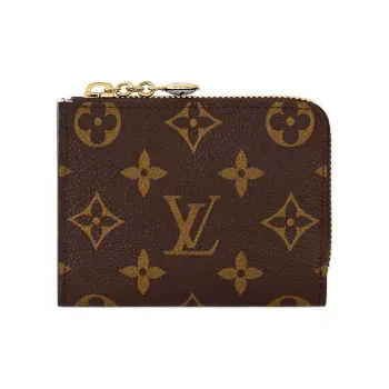 LOUIS VUITTON Monogram Canvas Wallet Women's Brown & Blue
