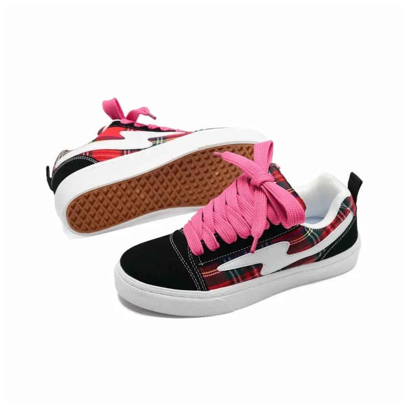OAOQ Slip Resistant Cushioning Abrasion Resistant Lightweight Breathable Low Top Skateboard Shoes Unisex-5