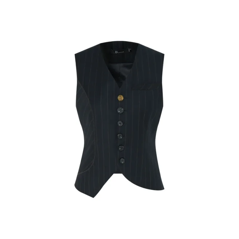 IDPAN Vests Women's Navy Blue-0