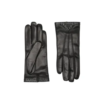 PRADA Leather Gloves Women's Black