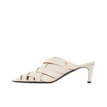 Anine Bing Closed Toe Slippers 6.1cm Women's Ivory White