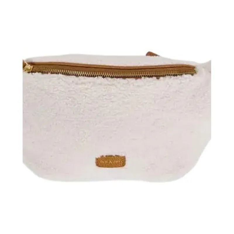 Nat & Nin Recycled Polyester Fanny Pack Women's White & Brown-2