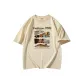 Apricot-Short-Sleeved-Poster Letter Brown