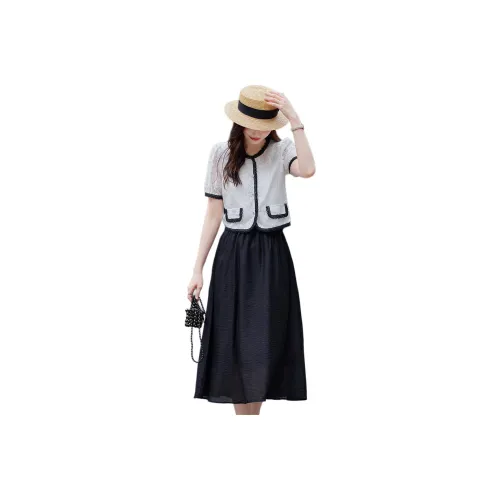 TERRE BLEUE Two Piece Skirt Sets Women's White