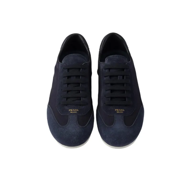 PRADA Low Top Skateboard Shoes Men's Blue-5