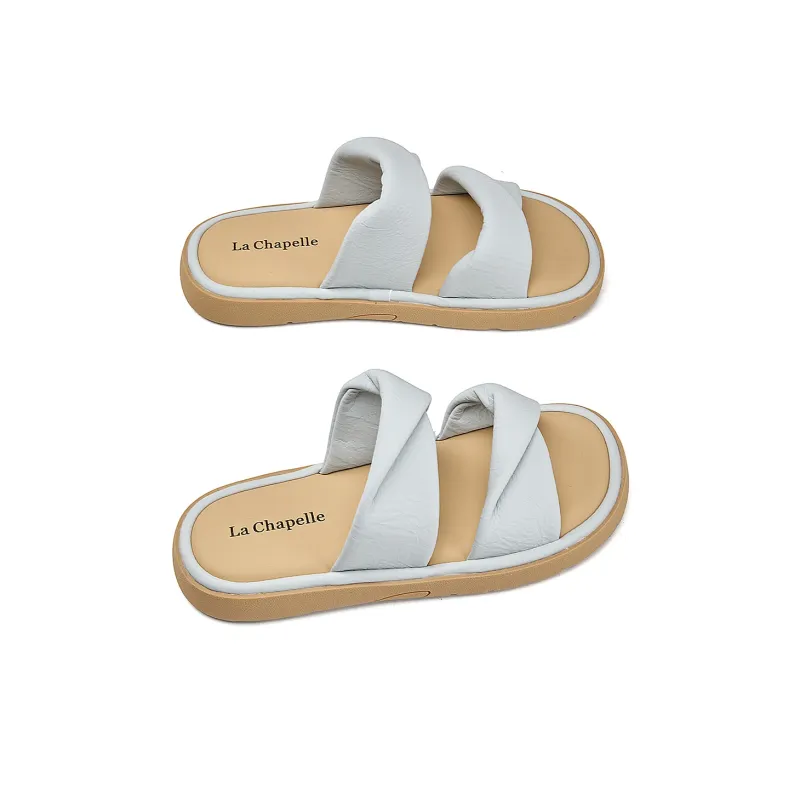 La Chapelle Slip Resistant Abrasion Resistant Slide Slippers Women's Blue-2