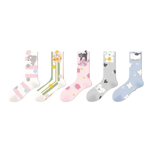 Gentle Welcome Mid Calf Socks Women's 5 Pack