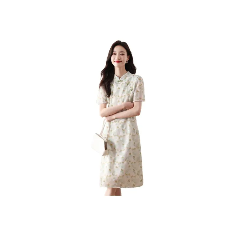 Mu Xiao Xin Short Sleeved Dress Women's-1