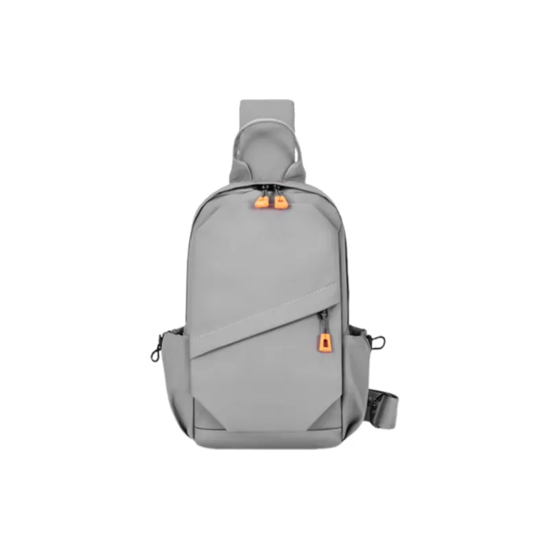 Warrior Nylon Fabric Sling Bag Unisex Gray/Black-0