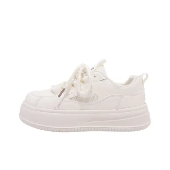 MKTKM Abrasion Resistant Low Top Skateboard Shoes Women's Beige